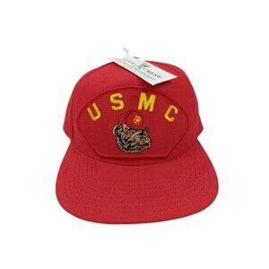Vintage U.S. Marine Corps Devil Dog Hat Cap Adjustable Made In USA Eagle Crest